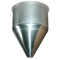 Conical Hopper, 12″ Diameter with 6″ x 6″ Flange