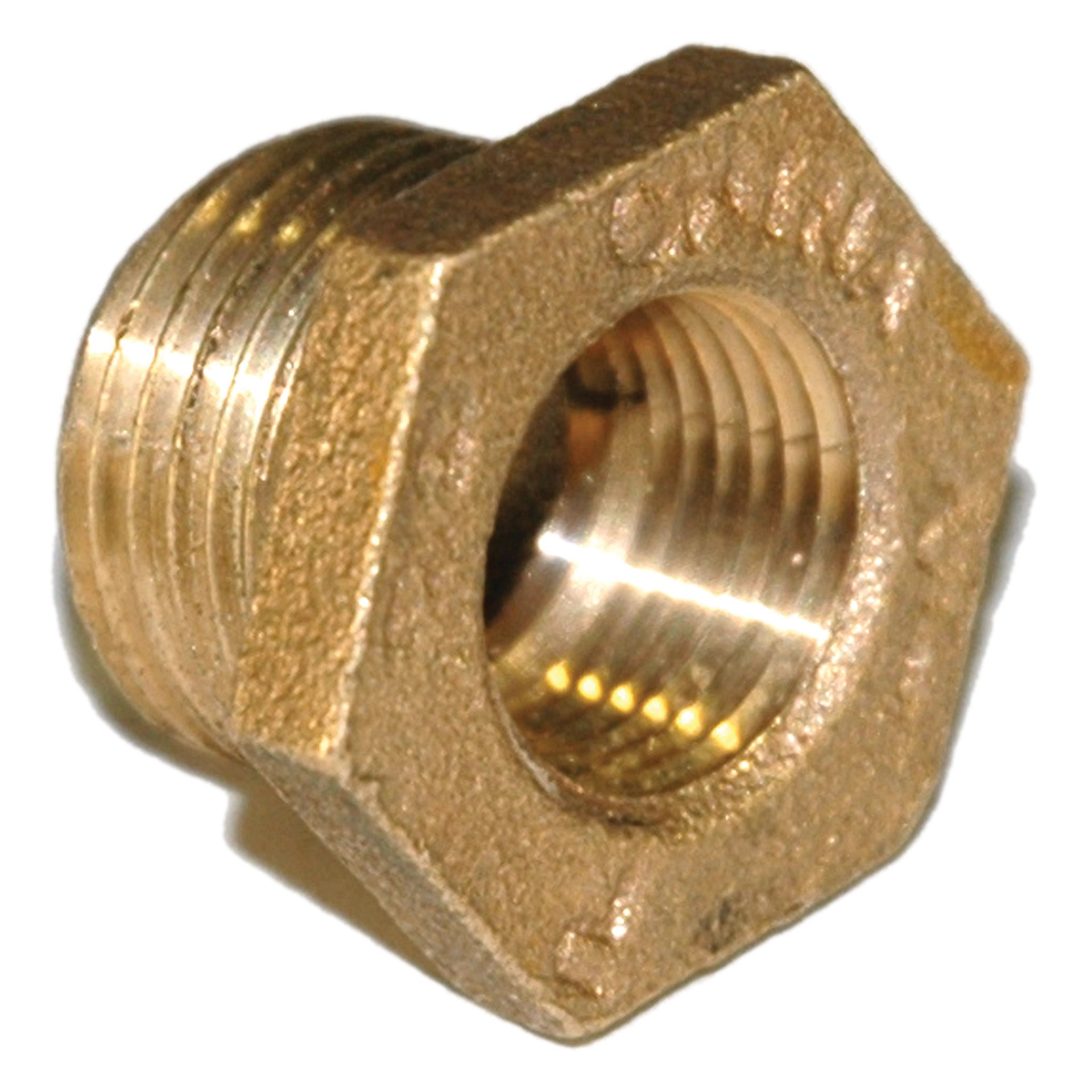 Bushing, Hex, 1/2" x 3/8" NPT, Bronze - Image 2