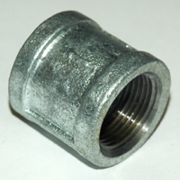 Coupling, 1"NPT, Galvanized Steel - Image 1