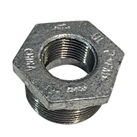 Bushing, Hex, 1-1/4" x 3/4" NPT, Galvanized Steel - Image 1