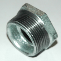 Bushing, Hex, 1-1/2" x 1", Galvanized Steel - Image 2