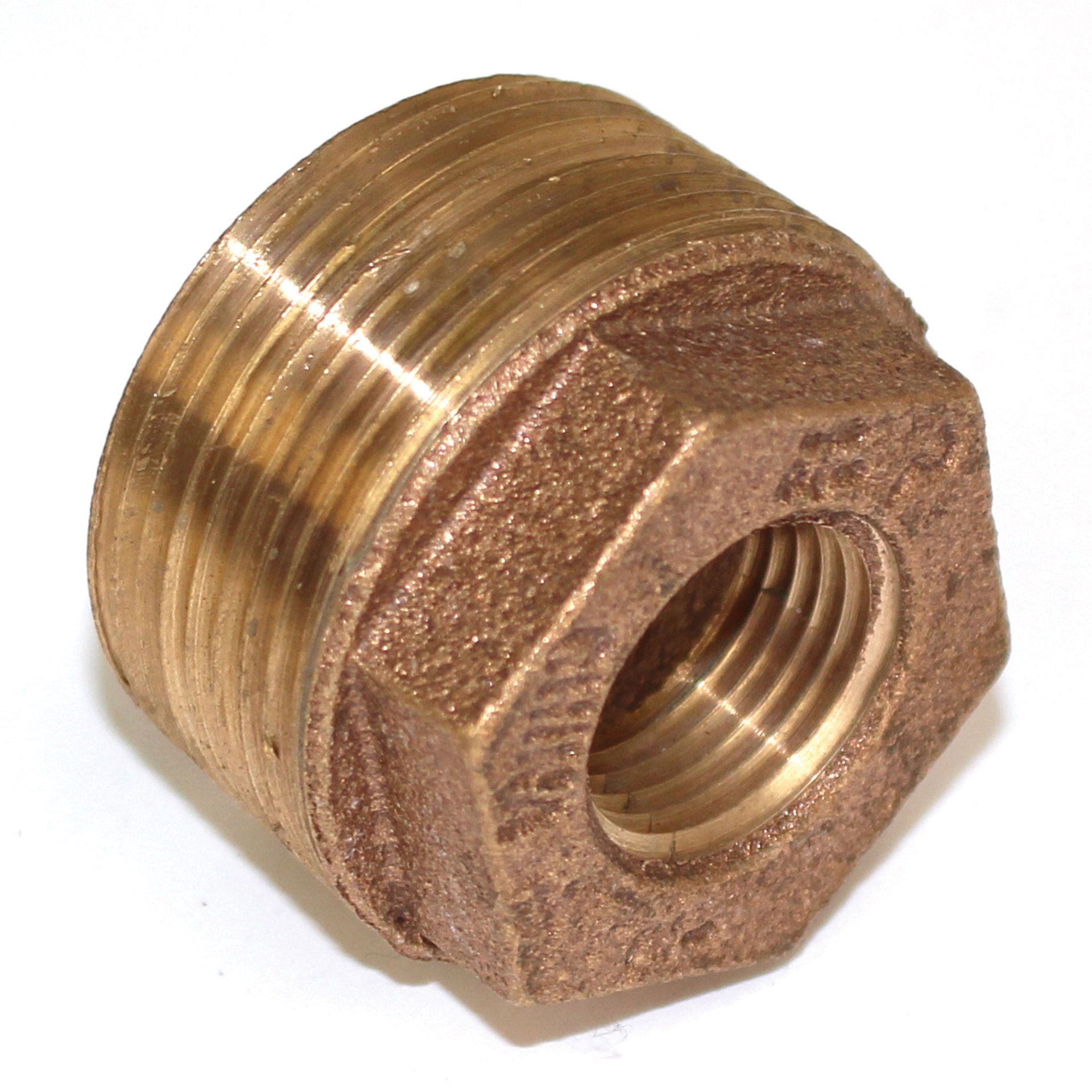 Bushing, Hex, 1-1/4" x 1/2" NPT, Bronze - Image 2