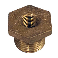 Bushing, Hex, 3/8" x 1/8" NPT, Bronze - Image 2