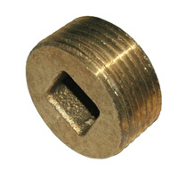 Plug, Square Socket, 1″ NPT, Bronze