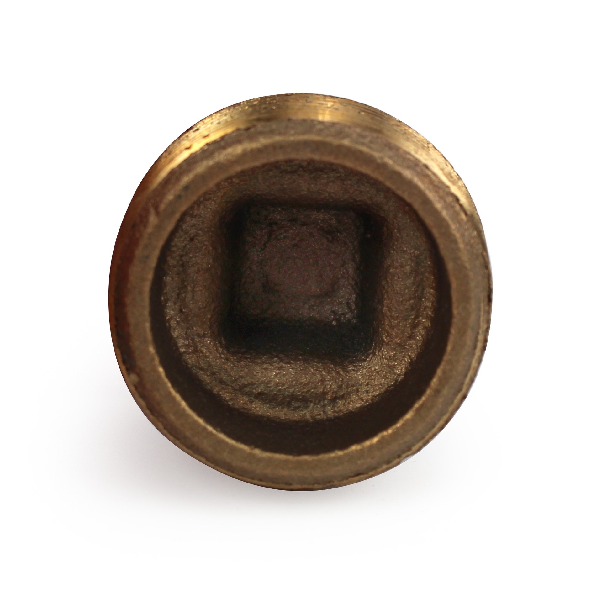 Plug, Square Head, Cored, 1-1/2" NPT, Bronze - Image 2