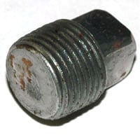 Plug, Square Head, 2" NPT, Black Steel. - Image 1