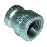Coupler, Reducing, 1/2" x 3/8" NPT, Galvanized Steel - Image 2