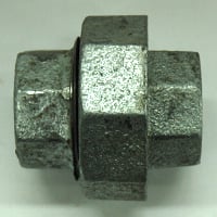 Union, 3/4" NPT, Galvanized Steel. - Image 2
