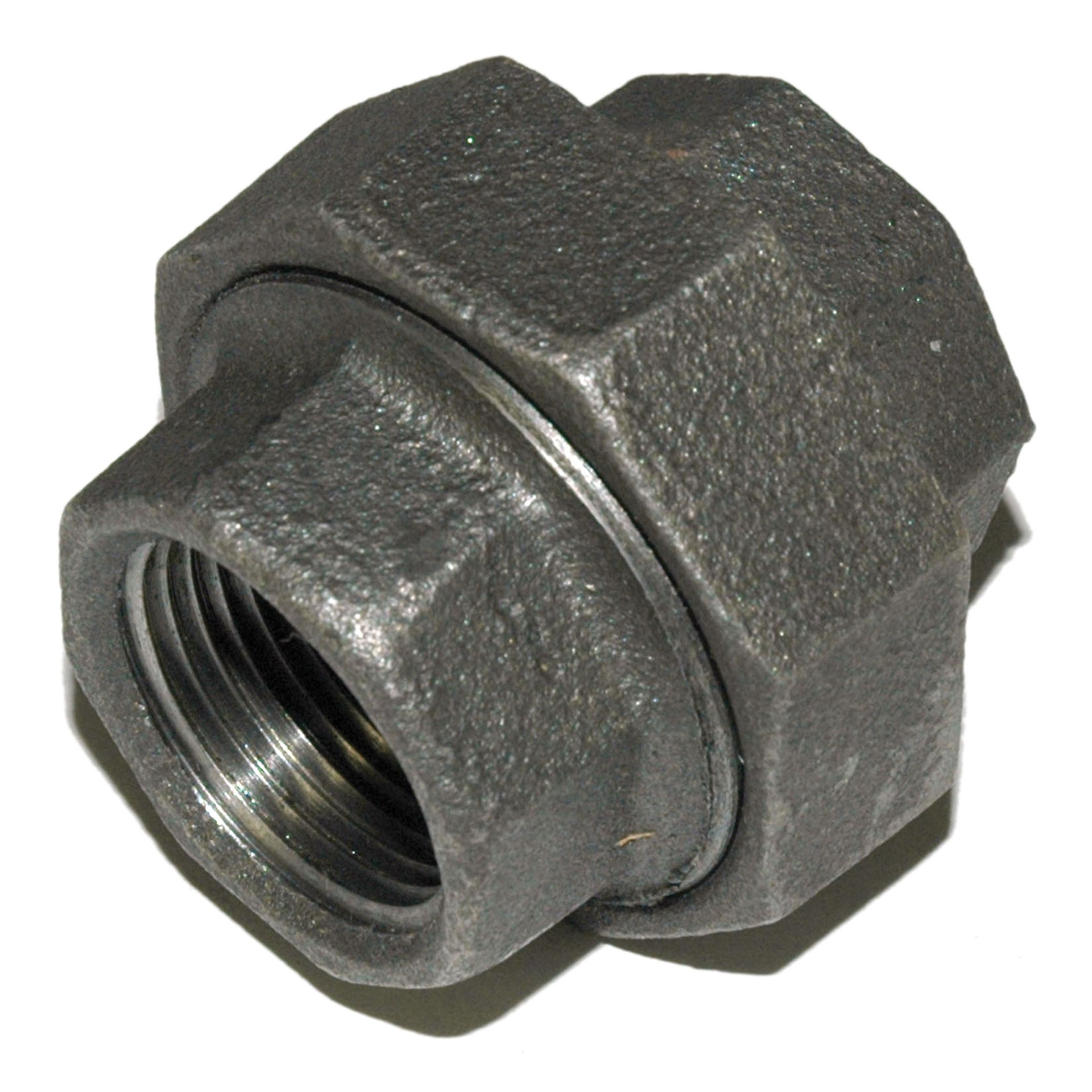 Union, 2" NPT, Black Steel. - Image 1