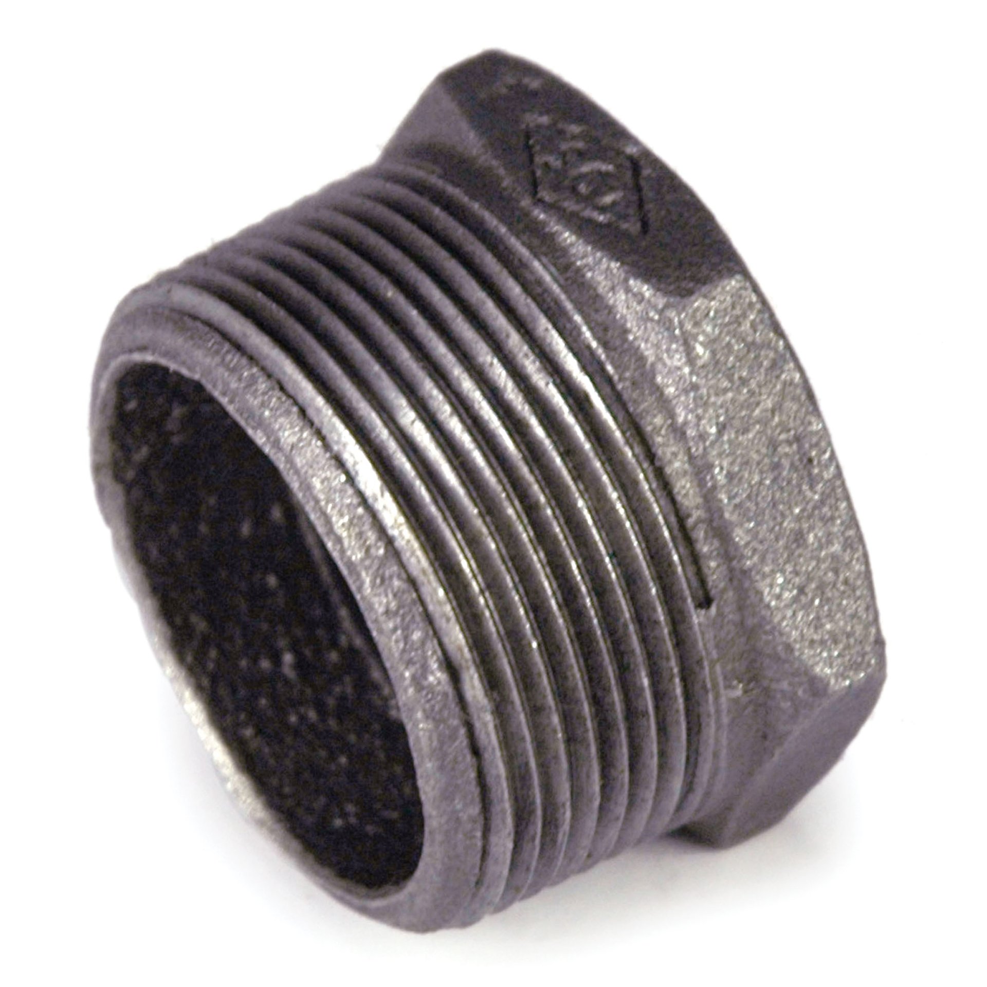 Bushing, Hex, 1-1/2" x 1/4" NPT, Black Steel - Image 1