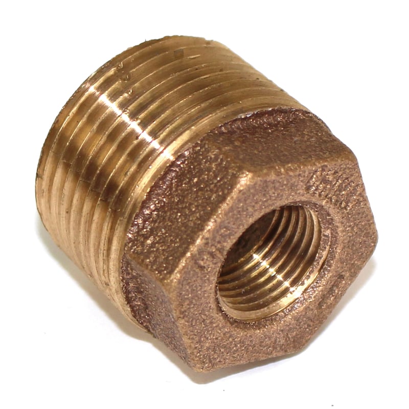 Bushing, Hex, 1" x 3/8" NPT, Bronze