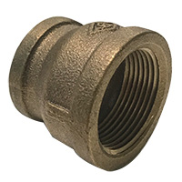 Coupling, Reducing 1-1/4" x 1" NPT, Bronze.
