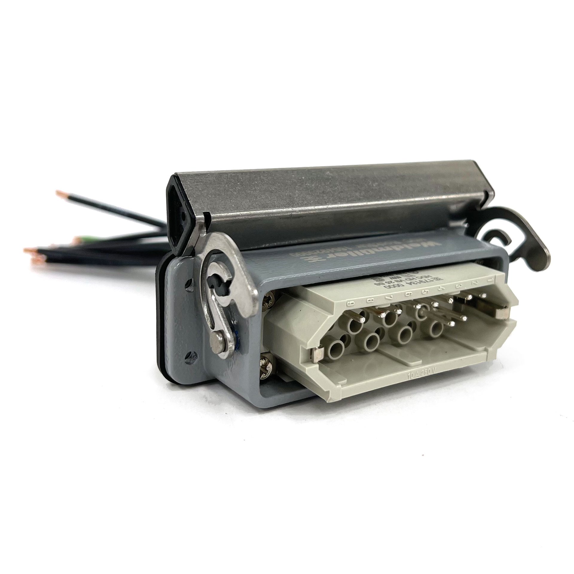 Male Mold Heater Connector, with Numbered Pigtails, Butt Connectors, for 5 Zone Temp Control System - Image 1