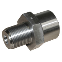 Metal Trap Nozzle Thread Adapter, 1-1/2"-12 Male Thread, 1/2" RO,2" Thd Length Cincinnati - Image 2