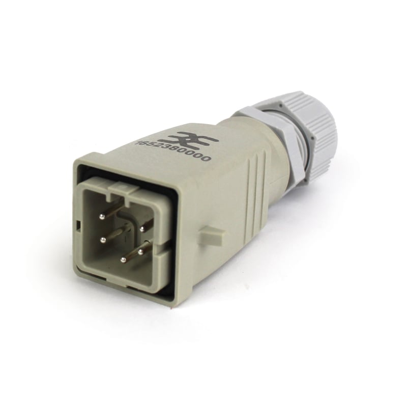 Male, Cable to Housing Connector withHood