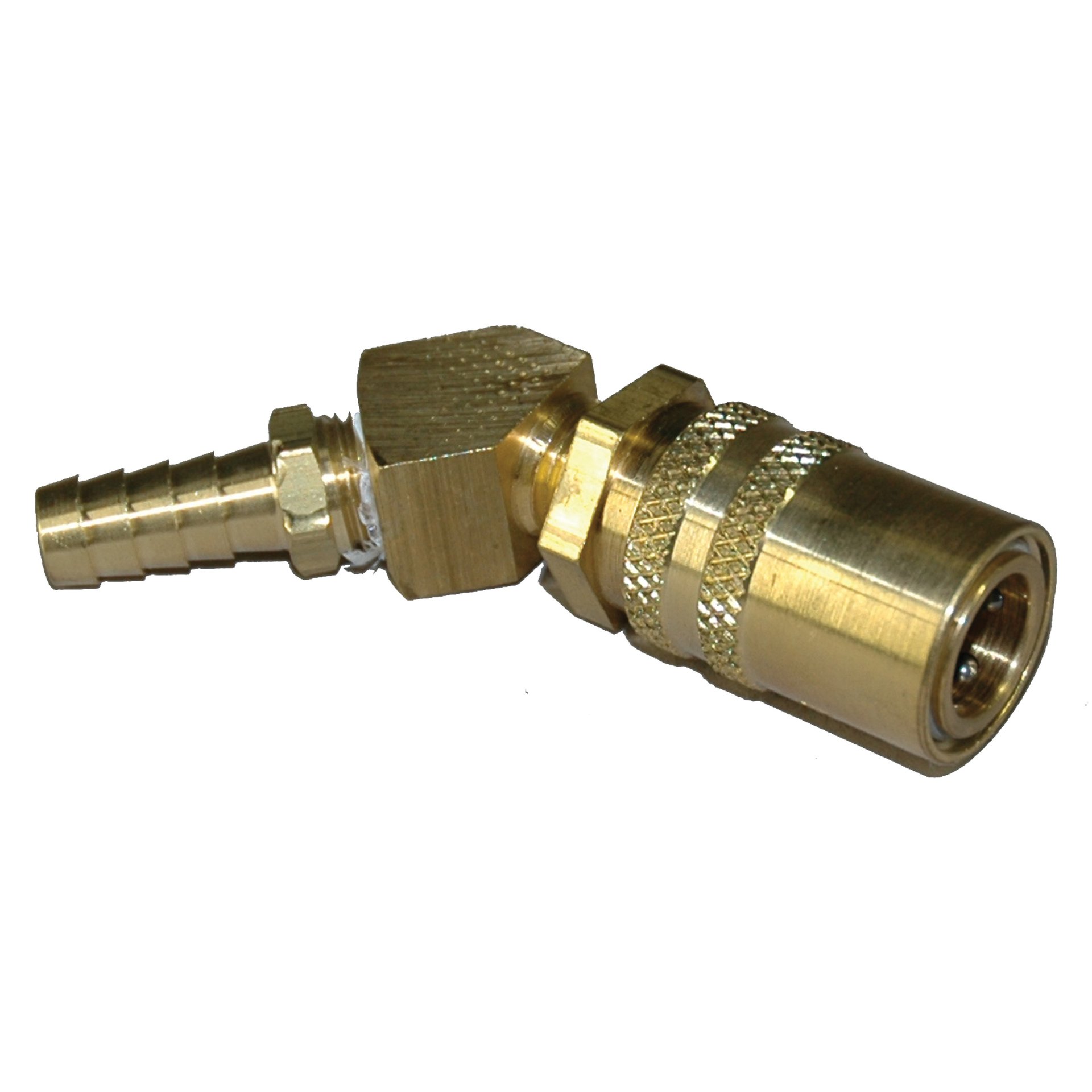 Coupler, 3/8" Passage, 45 Degree, 3/8" Inside Diameter Hose, 326 Series. - Image 1