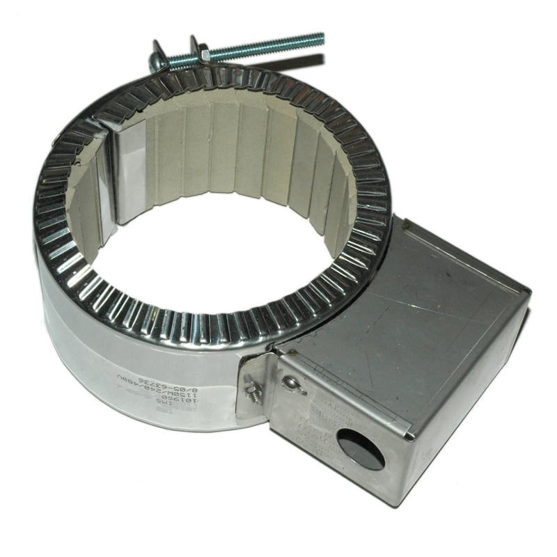 Heater Band, 4-1/2 to 5" Inside Diameter x 2-1/2" Wide, 240/480 Volt, 1150 Watts, Ceramic