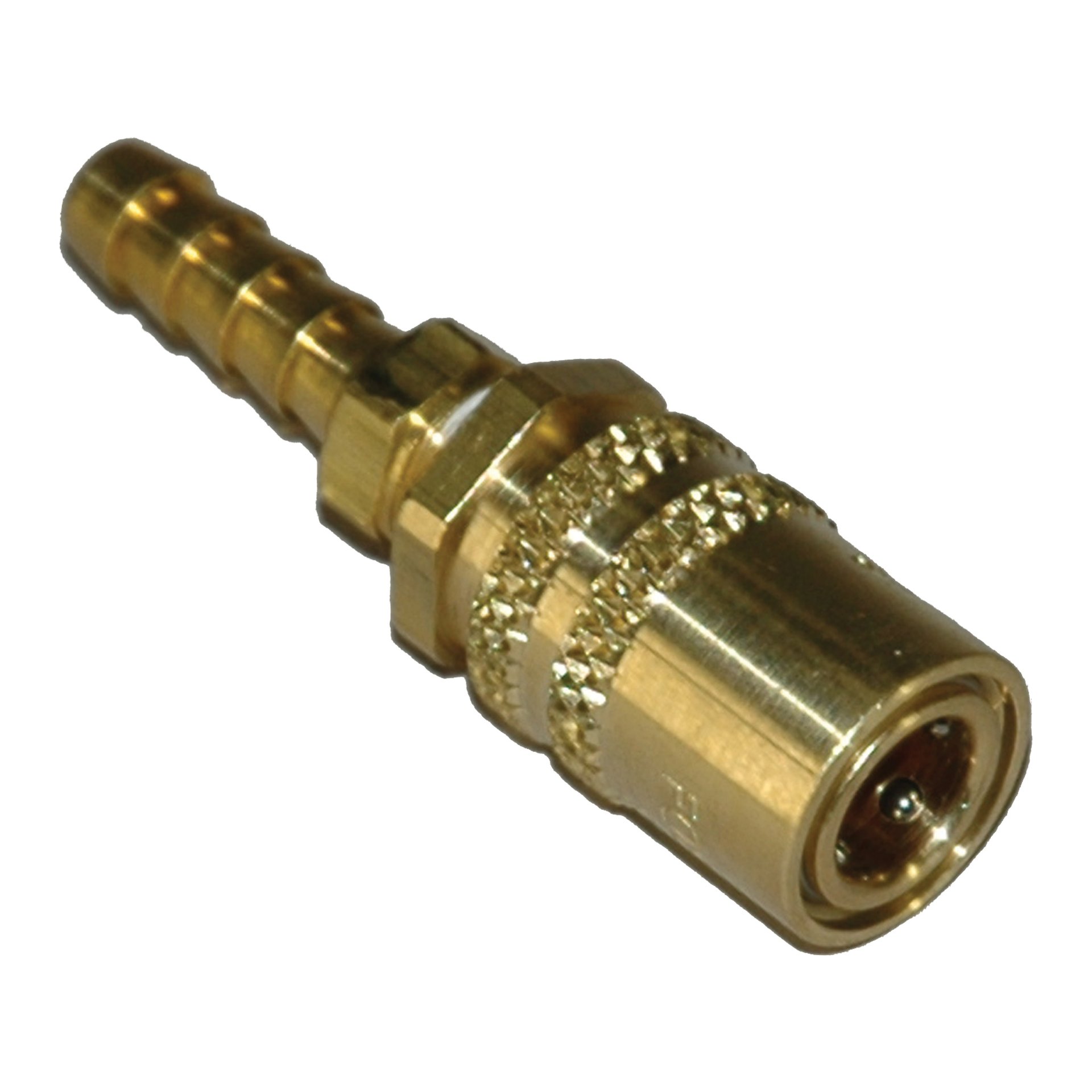 Coupler, Water, 1/4" Passage, 1/4" Hose Barb Straight, 204 Series. - Image 1