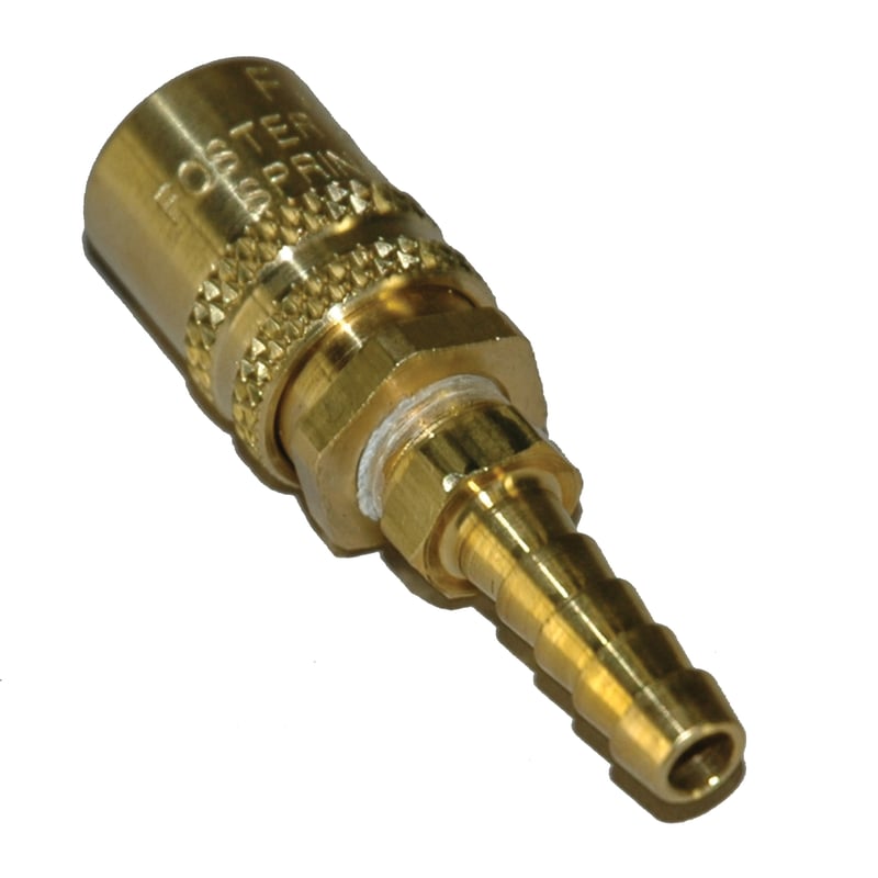 Coupler, Water, 1/4" Passage, 1/4" Hose Barb Straight, 204 Series.