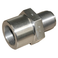 Metal Trap Nozzle Thread Adapter, 1-3/4"-8 Male Thd, 1-1/4" RO, 1-3/4" Thd Length, Stokes & Van Dorn - Image 2