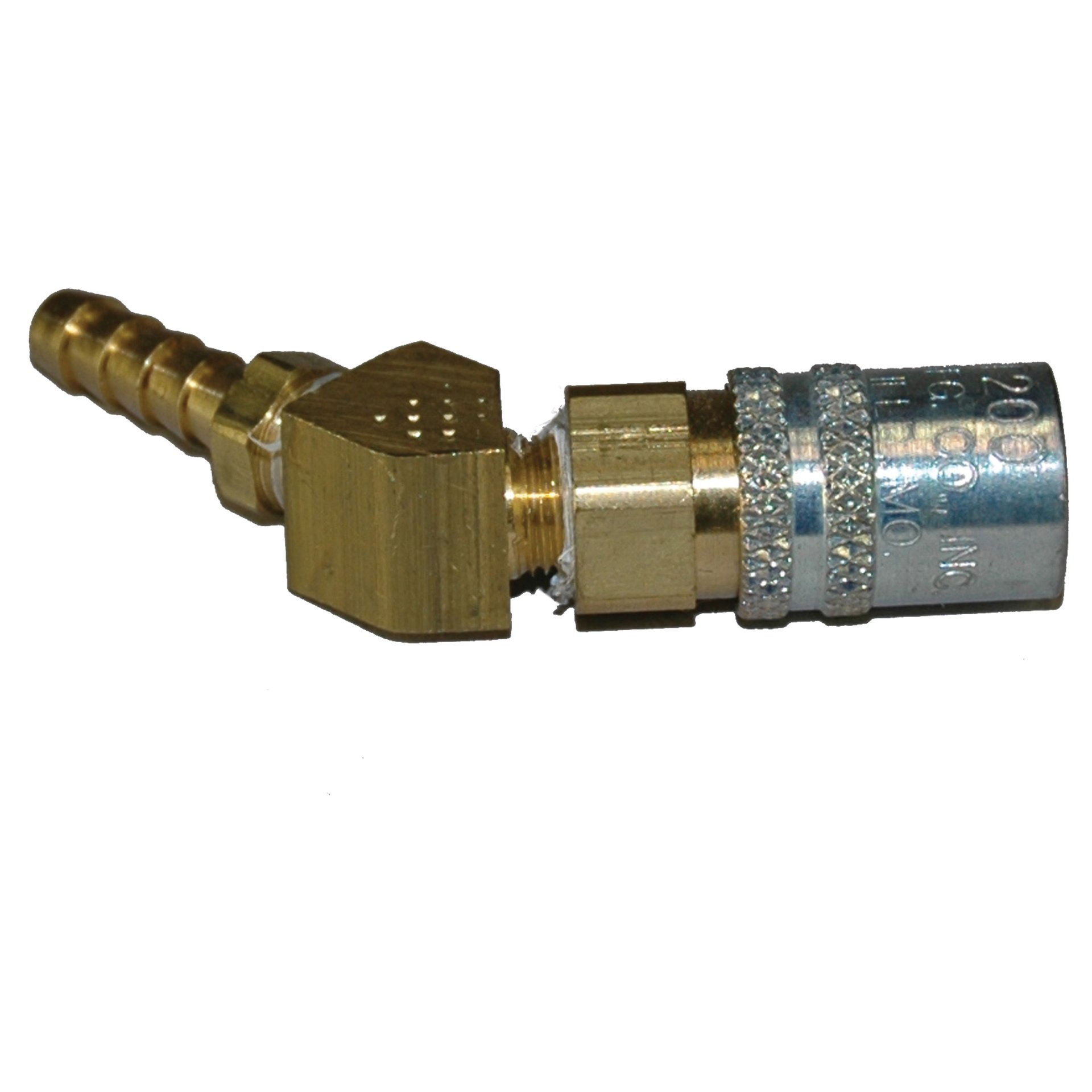 Coupler, 1/4" Passage, 45 Degree, 1/4" Inside Diameter Hose, Valved, 224V Series. - Image 2