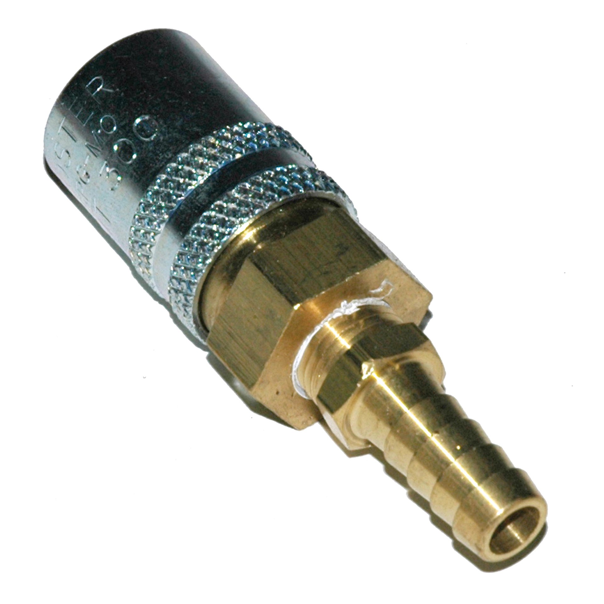 Coupler, 3/8" Passage, 3/8" Hose Barb Straight, Valved, 306V Series. - Image 2