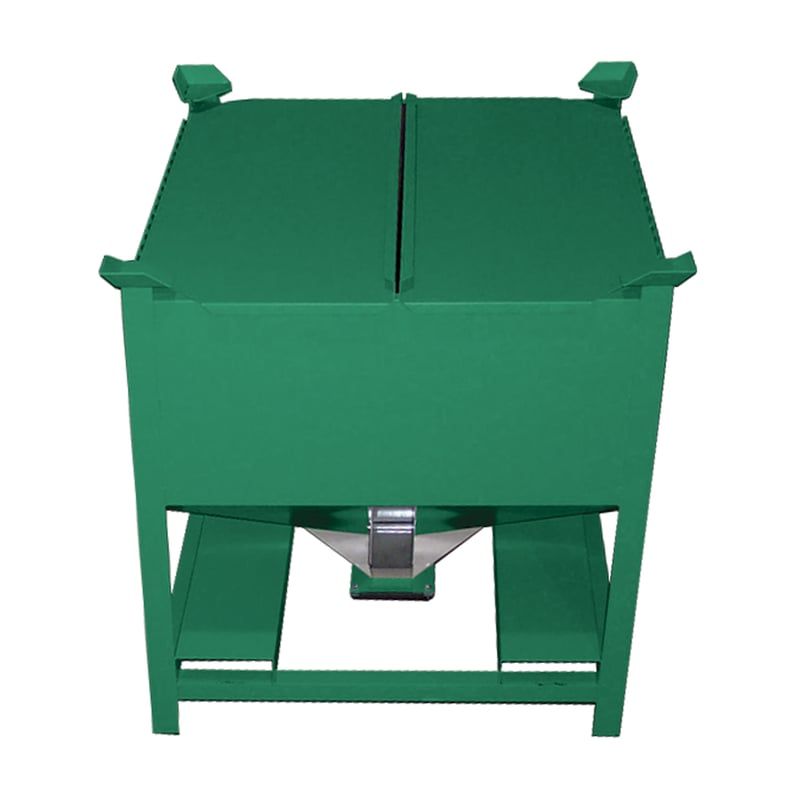 Hopper Cover Option, Two-Piece With Hinge