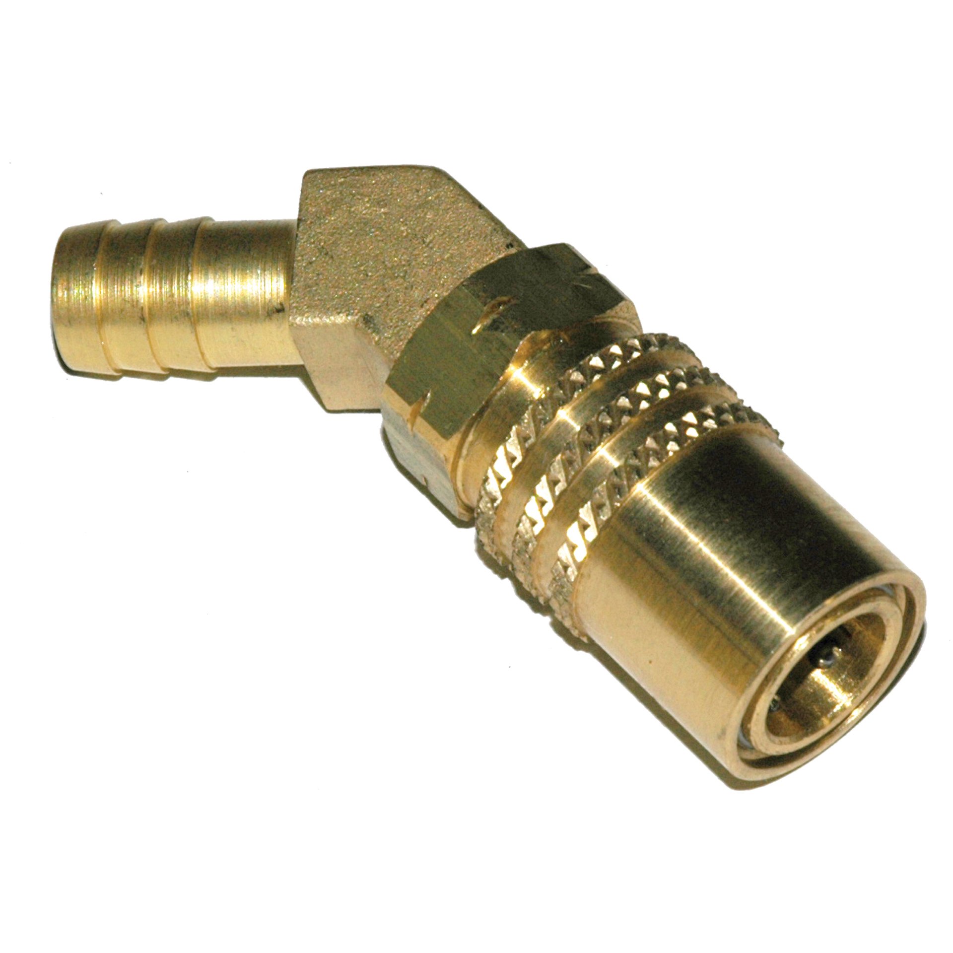 Coupler, 3/8" Passage, 1/2" Hose Barb - Image 1