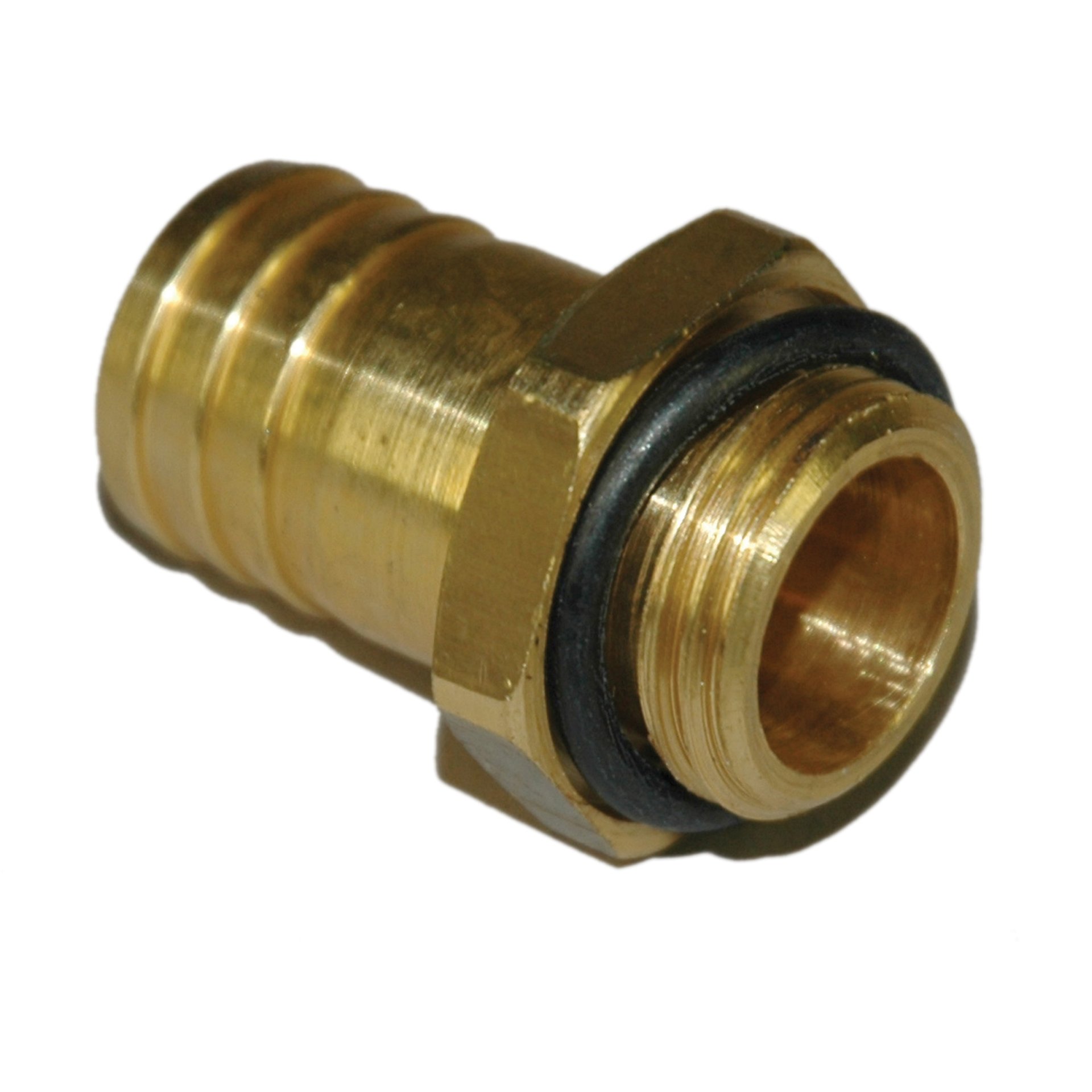 Hose Barb, Straight, 3/4" ID Hose, 1/2" Male BSPP, Brass, O-Ring Seal, For IMS Water Flow Regulators - Image 1