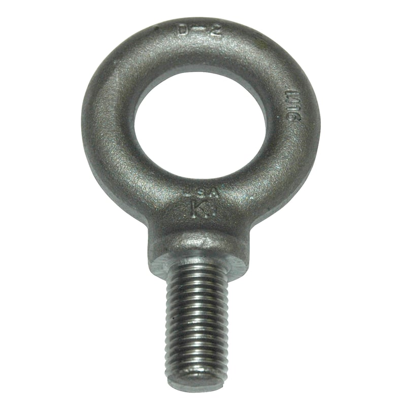 Eyebolt, 1,600 kg (3,527 lb.) Capacity, Metric, Shouldered, Forged Steel, M16 X 2.0 Thread Size