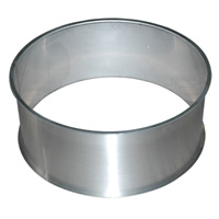 Hopper Extension Cylinder, 10" High for 24" Diameter Hoppers, 304 Stainless Steel without Ports - Image 1