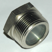 Sight Glass/Drain Fitting, 1-1/4″ NPT Thread 1-3/4″ Hex.