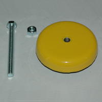 Machine Leveling Mounting Pad, 4-3/4″ Diameter 1-1/2″ High. Includes 1/2″-13 x 5″ Bolt.