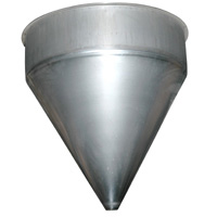 Conical Hopper, 24″ Diameter with 6-3/4″ Straight