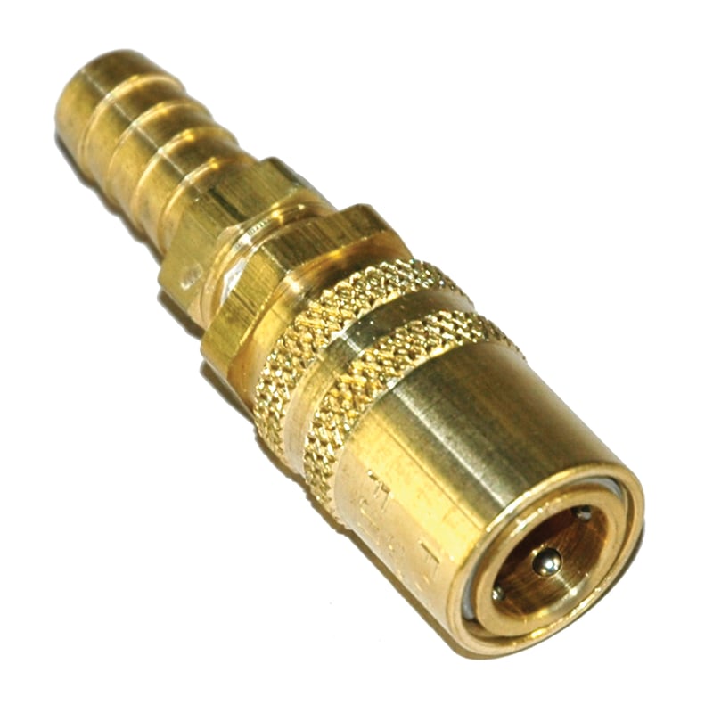 Coupler, 3/8″ High Flow Passage, 1/2″ Inside Diameter Hose Barb, 308Hf Series.