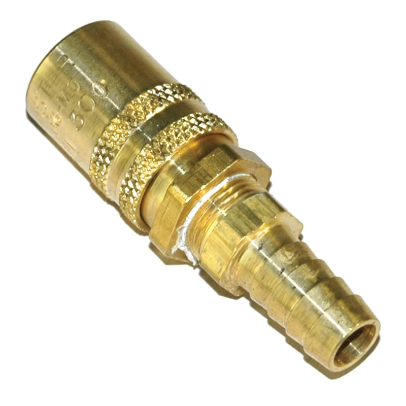 Coupler, 3/8" High Flow Passage, 1/2" Inside Diameter Hose Barb, 308Hf Series.