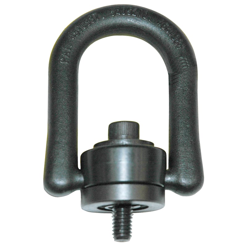 Hoist Ring, Standard Size, Rated Load: 800 lb. 5/16″-18 Thread Size, .56″ Thread Length