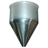 Conical Hopper, 16″ Diameter with 9-3/8″ Straight