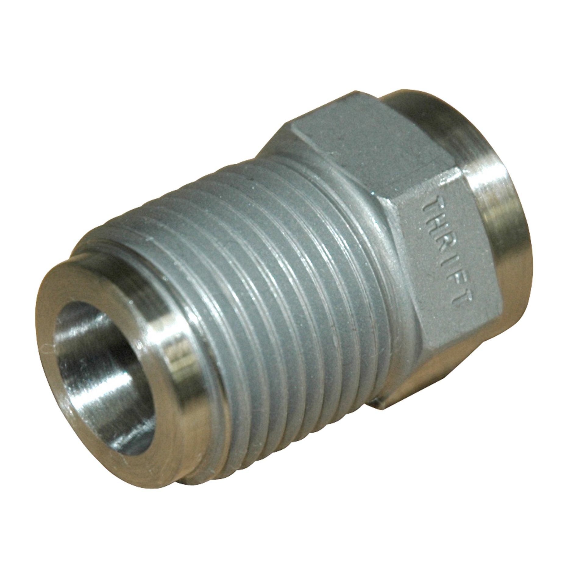 Nozzle Tip, FT, 1-1/2" OAL, 7/8"-14 Thd, 1/2" RO, 3/4" Rad, 3/16" Orf. Heat treated 4140 Steel. - Image 2
