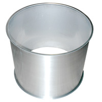 Hopper Extension Cylinder, 20" High for 24" Diameter Hoppers, 304 Stainless Steel - Image 1