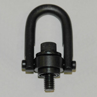 Hoist Ring, Standard Size, Rated Load: 1000 lb. 3/8"-16 Thread Size, .54" Thread Length - Image 1