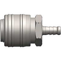 Coupler, 50 Series, 1/4″ Body, 1/4″ Std Barb