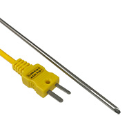 Piercing End Probe, 6" Stainless Steel Probe, 6" Handle, 24" Coiled Cord, with Male Plug