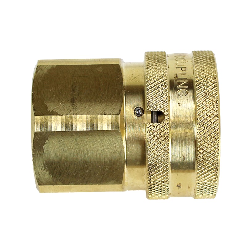Coupler, ST Series, 1" Passage, 1" Female NPT, Brass. Includes Sleeve-Lock (Ball-Lock)