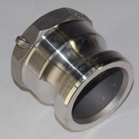 Cam & Groove Coupling, Type A 1-1/4" Stainless Steel, Male Adapter x Female NPT Thread - Image 2