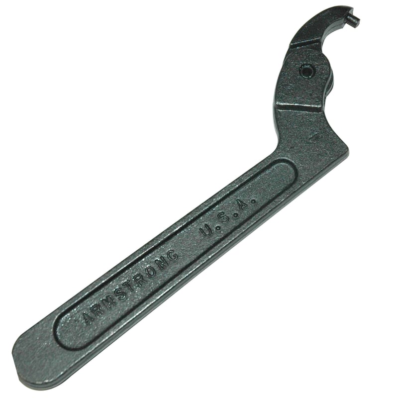 Spanner Wrench, Adjustable 3/4″ to 2″, 3/16″ Pin Diameter, 6-3/8″ Overall Length