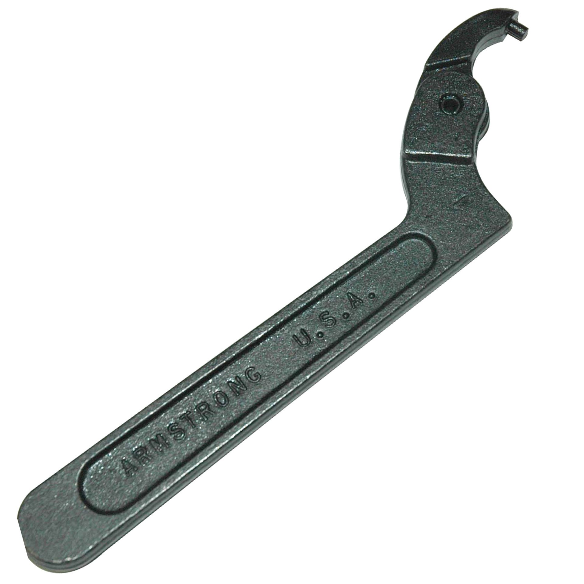 Spanner Wrench, Adjustable 3/4" to 2", 3/16" Pin Diameter, 6-3/8" Overall Length - Image 1