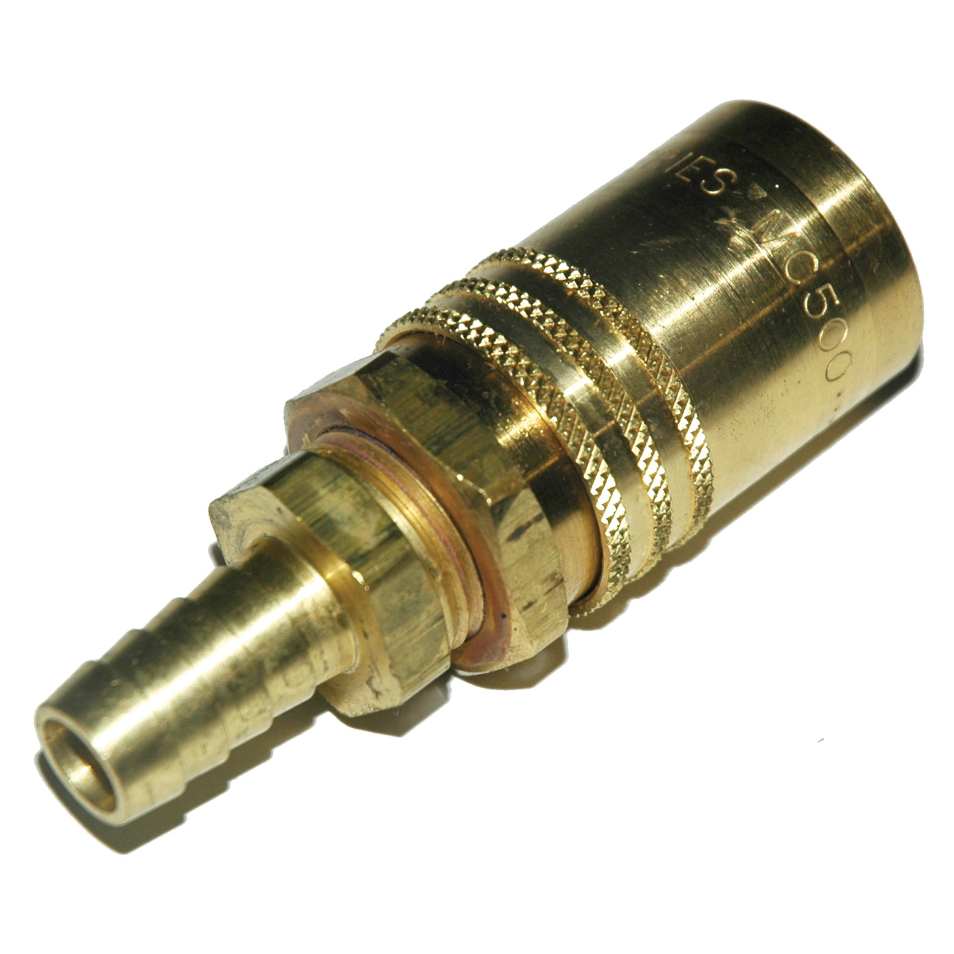 Coupler, 1/2" Passage, 1/2" Straight Barb, 504 Series. - Image 1