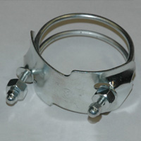 Spiral Double Bolt Hose Clamp, Counterclockwise, 3"