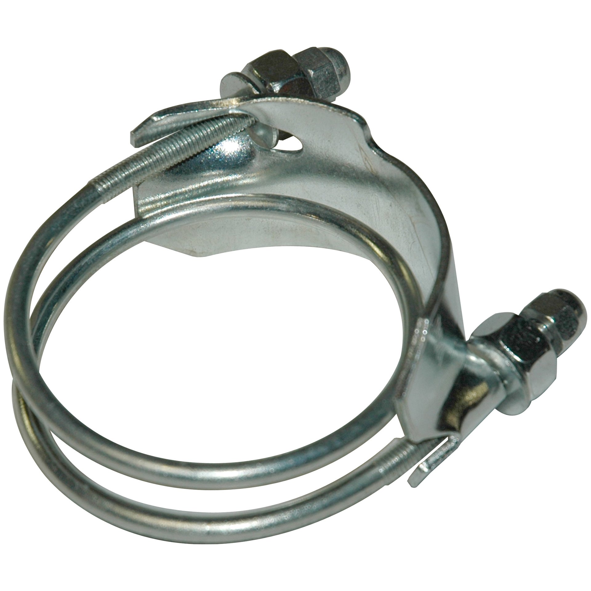 Spiral Double Bolt Hose Clamp, Counterclockwise, 3-1/2" - Image 1